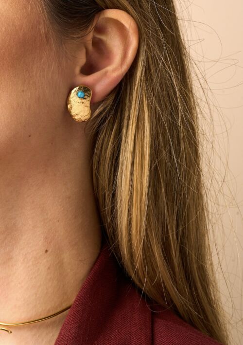 Gala Earrings Boucles d'oreilles Gala Turquoise by Sande Paris jewelry paris bijoux