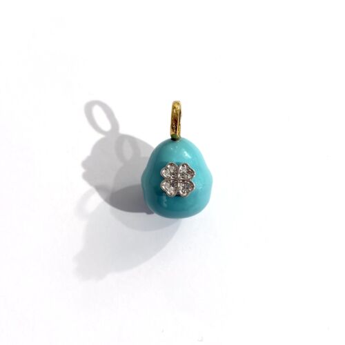 Pendant ELOISE tinted mother of pearl pendentif ELOISE en nacre teintée bleue by SANDE PARIS
