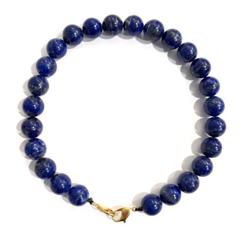 Lapis Lazuli necklace large beads by Sande Paris Collier Lapis Lazuli larges perles