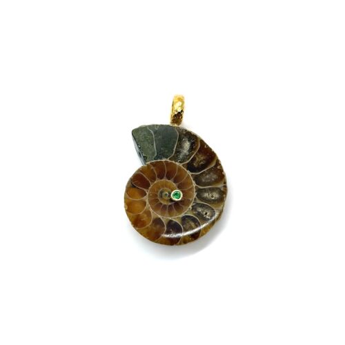 Pendant ammonite pendentif natural stone By SANDE PARIS