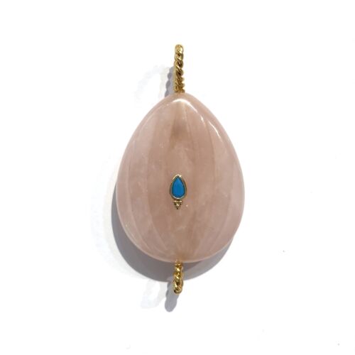 Pendentif VITA pendant in pink quartz By Sande Paris