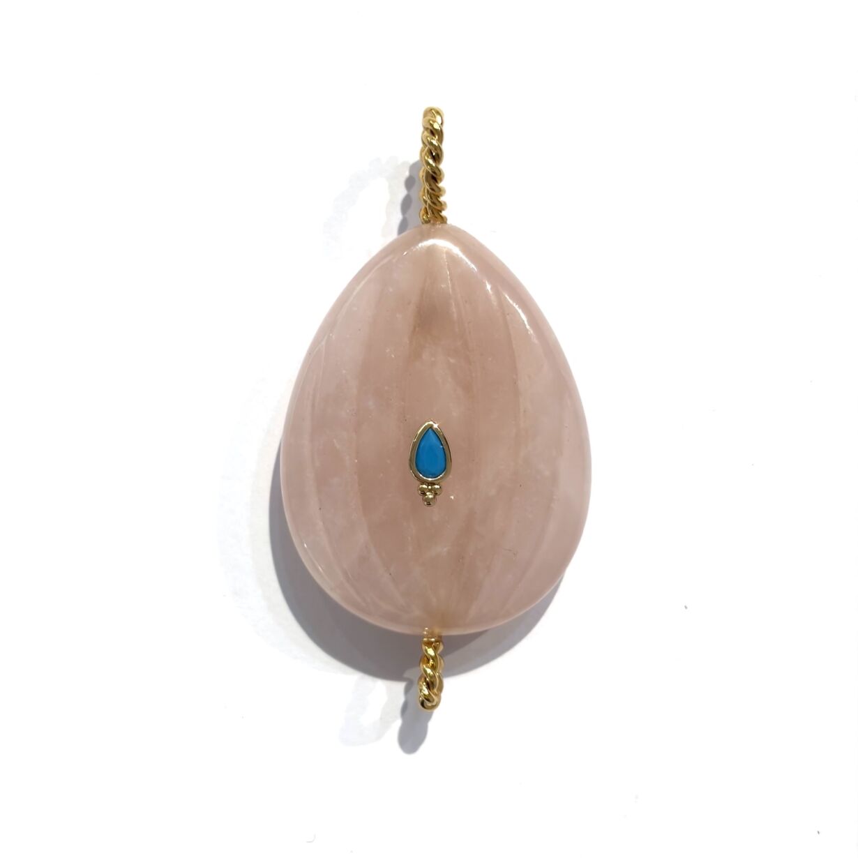 Pendentif VITA pendant in pink quartz By Sande Paris