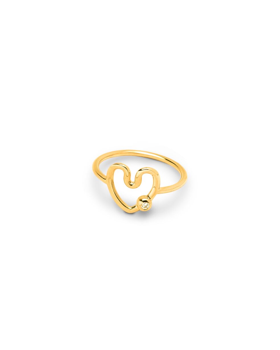 Bague ring COEUR AMOUR 18 carats SANDE PARIS
