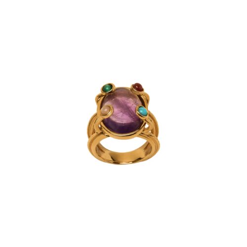 Bague Ring JOY Amethyste by SANDE PARIS bijoux