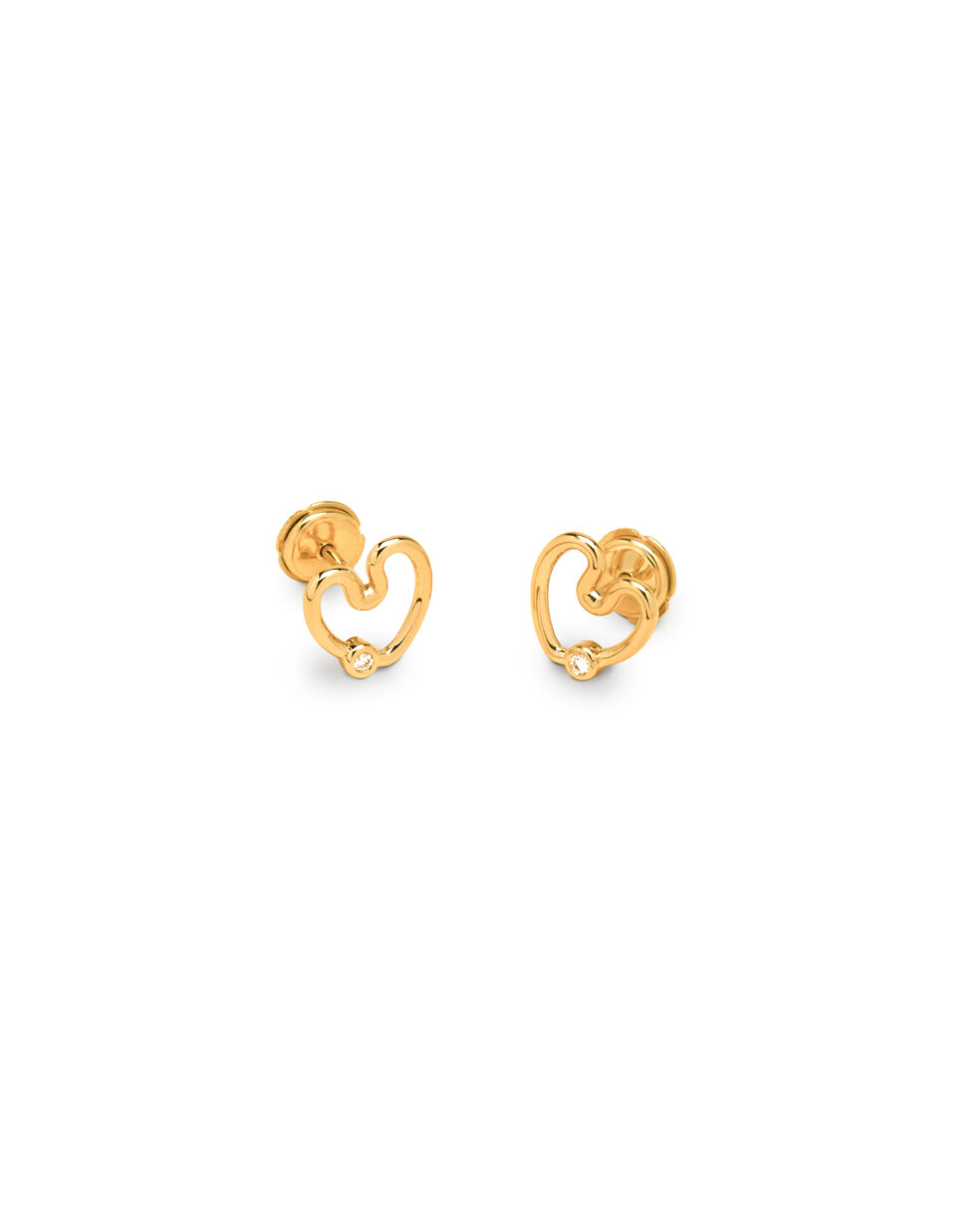 Boucles-doreilles-Coeur-Amour-Serties-Diamant-Or-18-carats-Sande-Paris-Fabrication-francaise