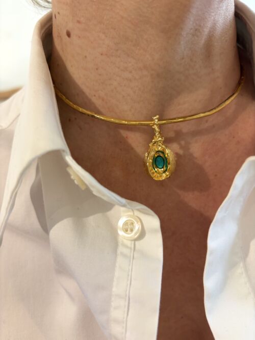 COCONUT pendant pendentif noix de coco by Sande Paris jewellry.