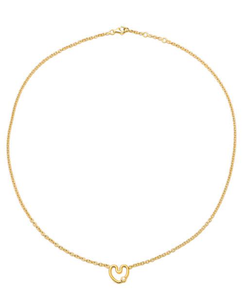 Colllier-chaine-Coeur-Amour-Serti-Diamant-Or-18-carats-Sande-Paris-Fabrication-francaise