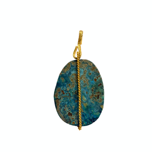 Large Pendentif Pendant jaspe ocean charms ocean jasper by SANDE PARIS jewel bijou