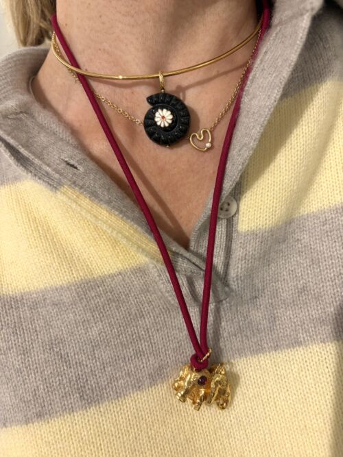 Pendentif Black Onyx Pendant by sande Paris bijou