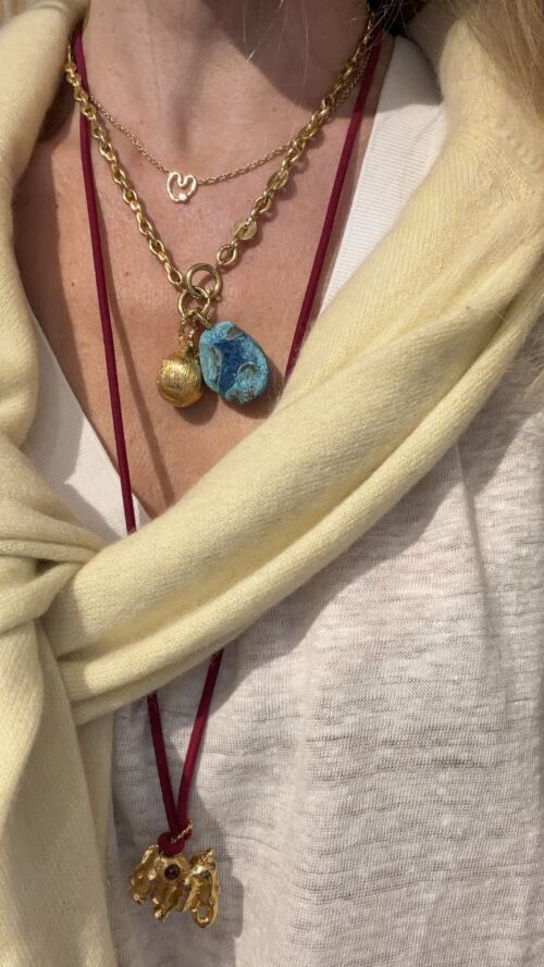 Pendentif Pendant jaspe ocean charms ocean jasper by SANDE PARIS jewel bijou