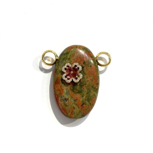 Pendentif Unakite pendant by Sande paris bijou