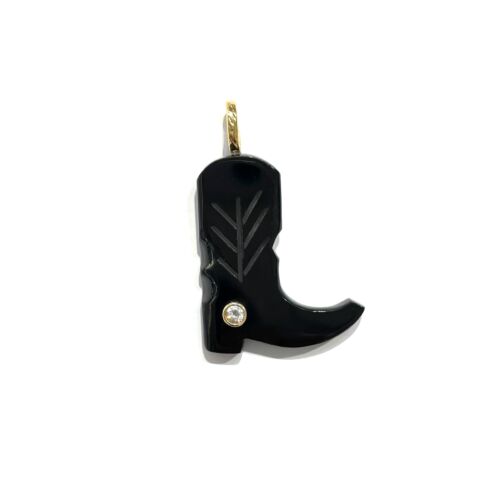 Onyx Santiag Cowboy boot charm by Sande Paris